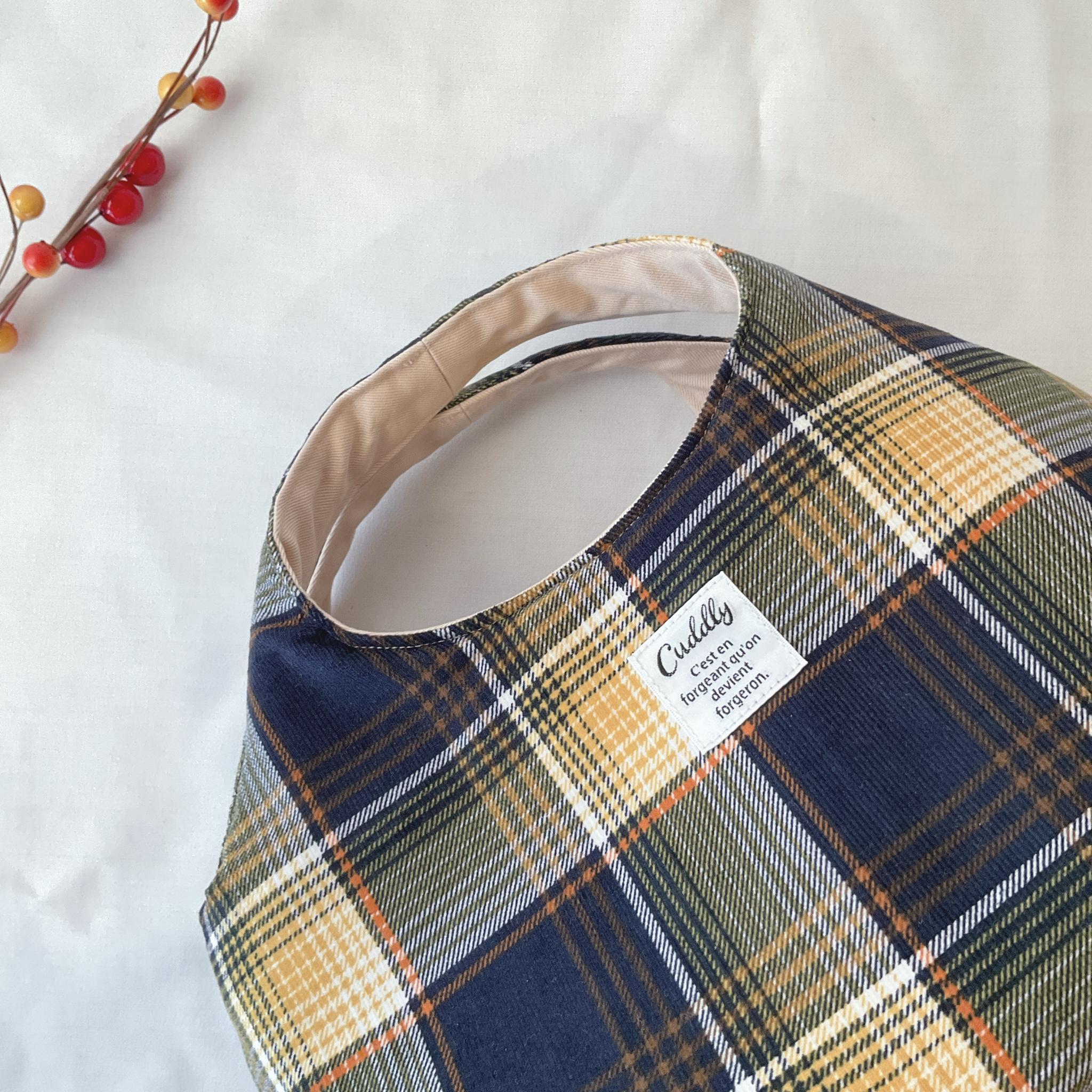 コーデュロイの小さなころりんバッグ　Sサイズ　中身が見えないのが嬉しい | 6枚目