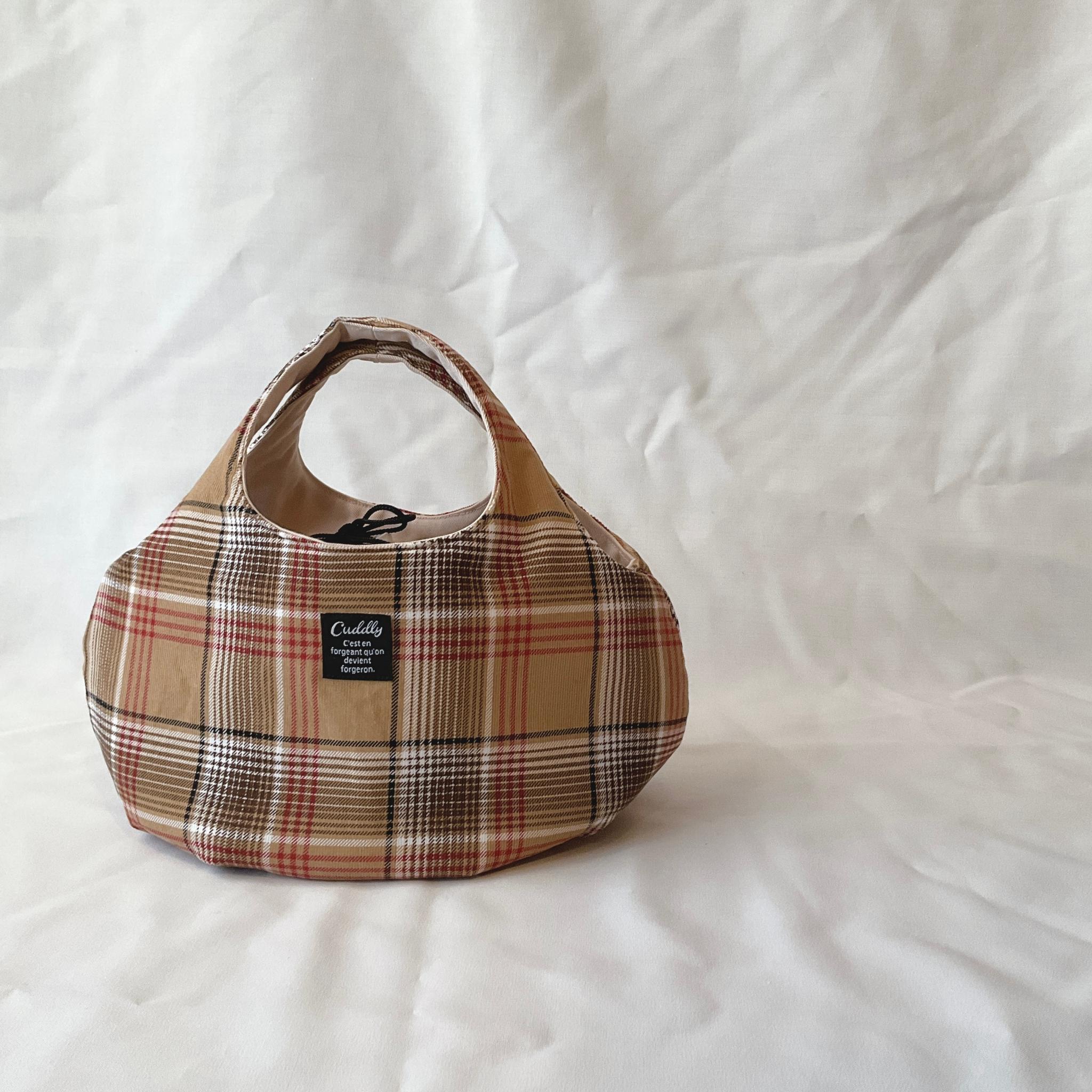 コーデュロイの小さなころりんバッグ　Sサイズ　中身が見えないのが嬉しい | 5枚目