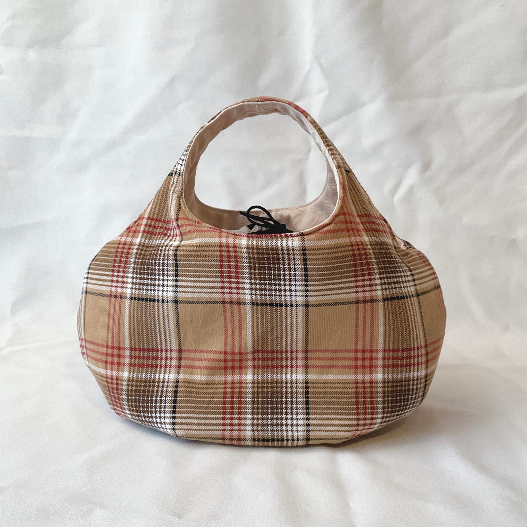 コーデュロイの小さなころりんバッグ　Sサイズ　中身が見えないのが嬉しい | 6枚目