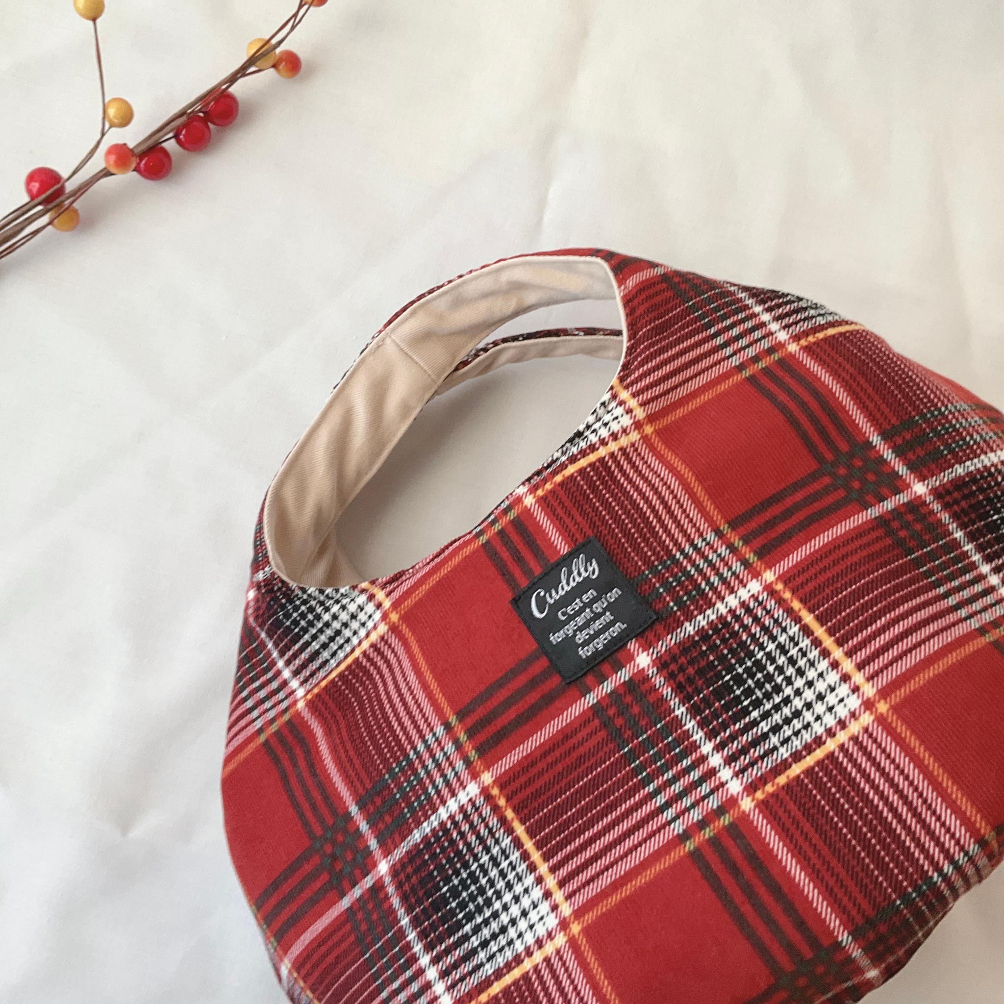 コーデュロイの小さなころりんバッグ　Sサイズ　中身が見えないのが嬉しい | 2枚目