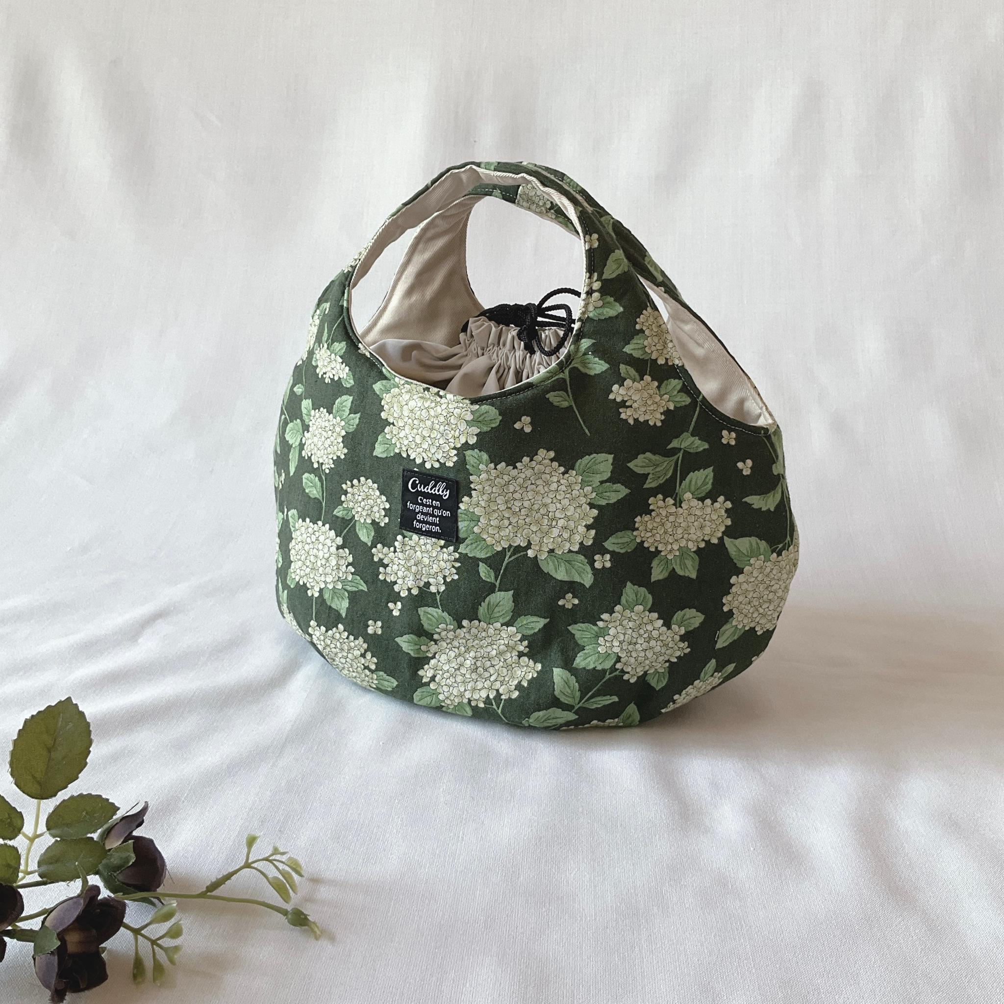 あじさい柄の小さなころりんバッグ　Sサイズ　中身が見えないのが嬉しい | 2枚目