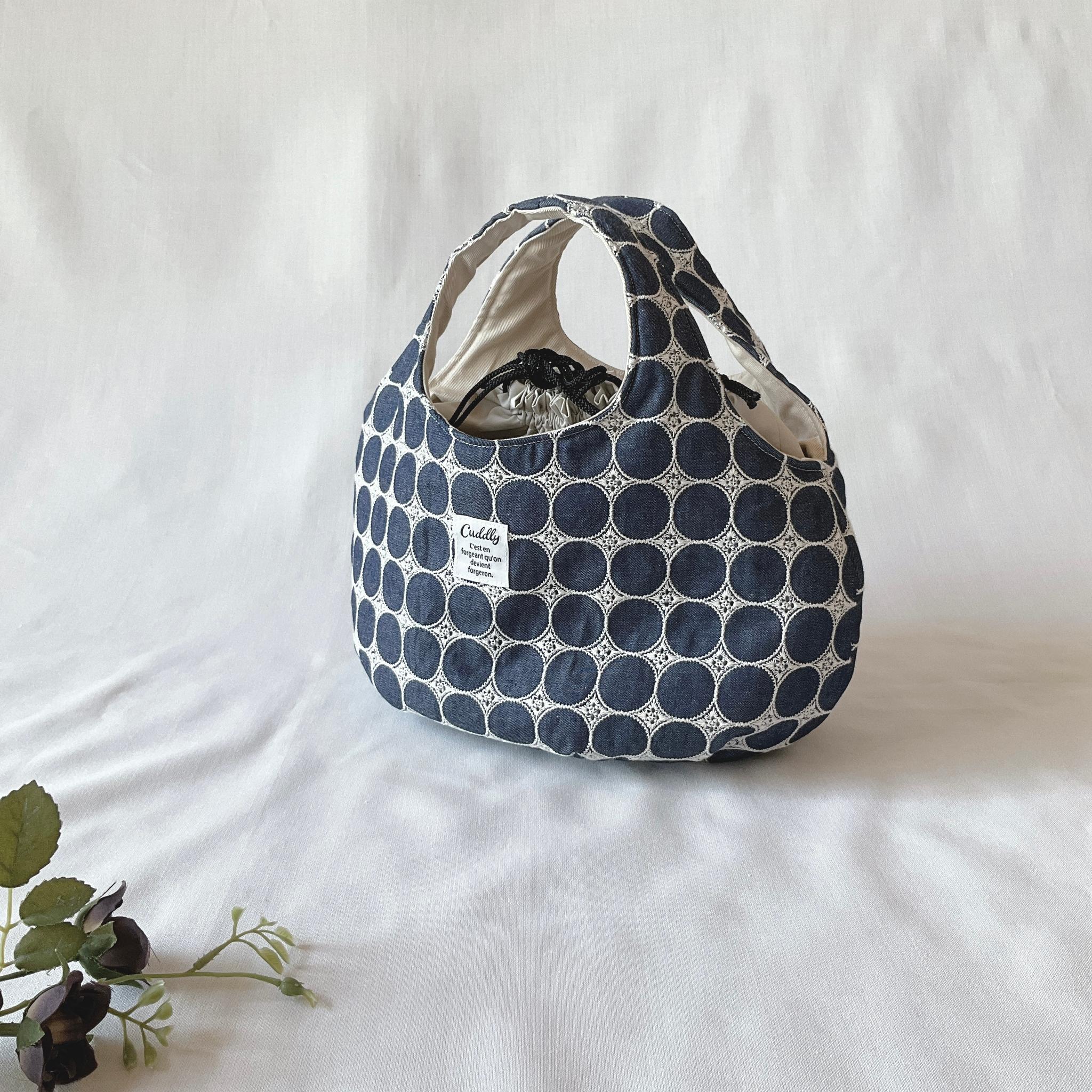 サークルレースの小さなころりんバッグ　Sサイズ　中身が見えないのが嬉しい | 4枚目