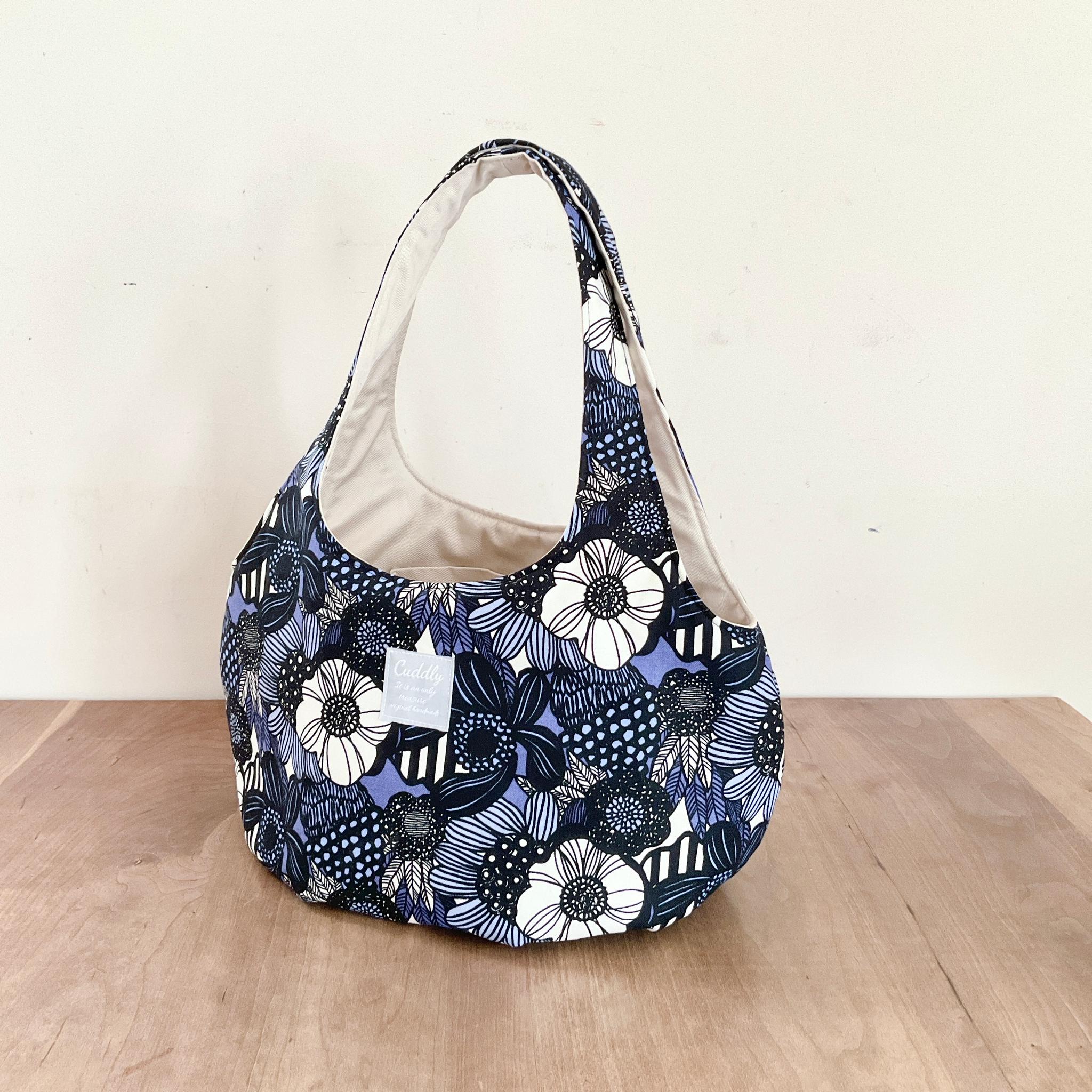 ころりんバッグ　Mサイズ　ショルダー　トートバッグ　 kororin bag　軽い ざっくり 北欧 花 フラワー | 3枚目