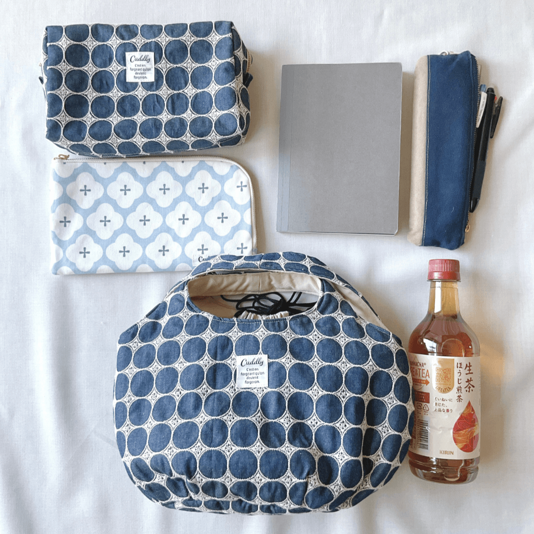 花柄刺繍の小さなころりんバッグ　Sサイズ　ブラック　中身が見えないのが嬉しい | 11枚目