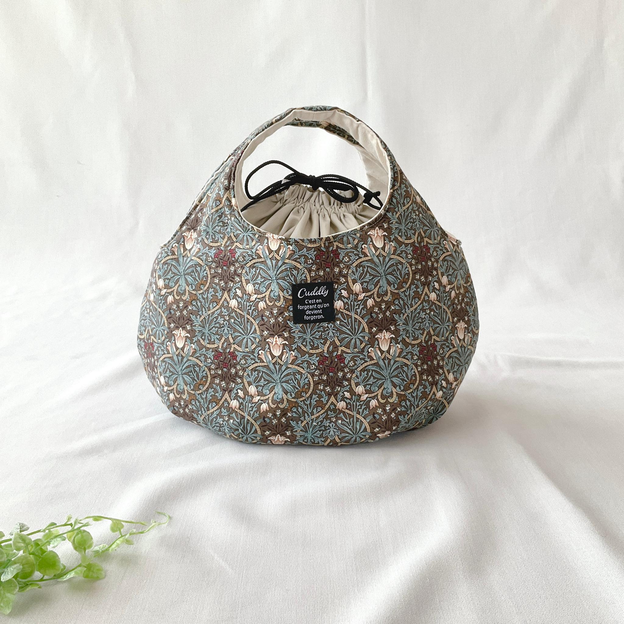 花柄の小さなころりんバッグ　Sサイズ　中身が見えないのが嬉しい | 3枚目