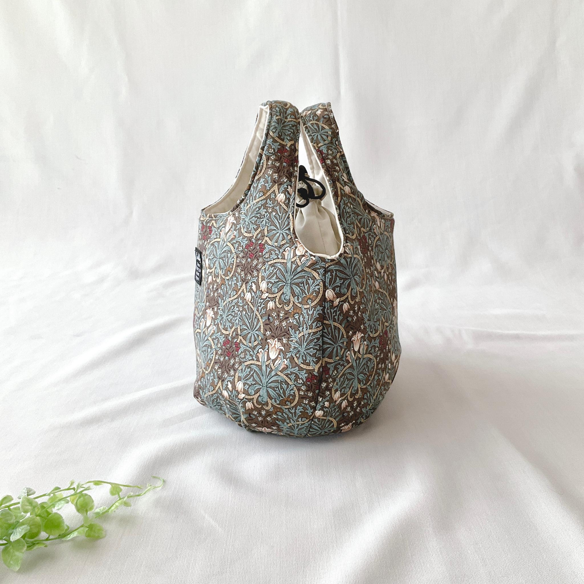 花柄の小さなころりんバッグ　Sサイズ　中身が見えないのが嬉しい | 5枚目