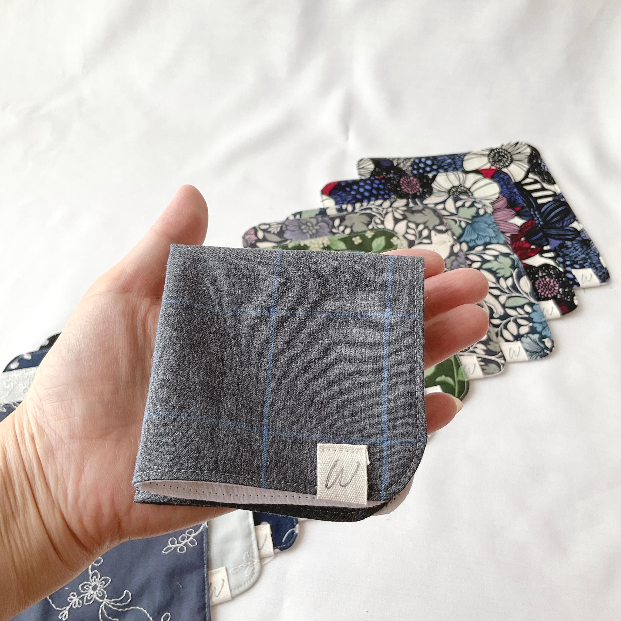 色柄おまかせ！ 毎日使える 18cmの丸角ガーゼハンカチ1枚目の画像