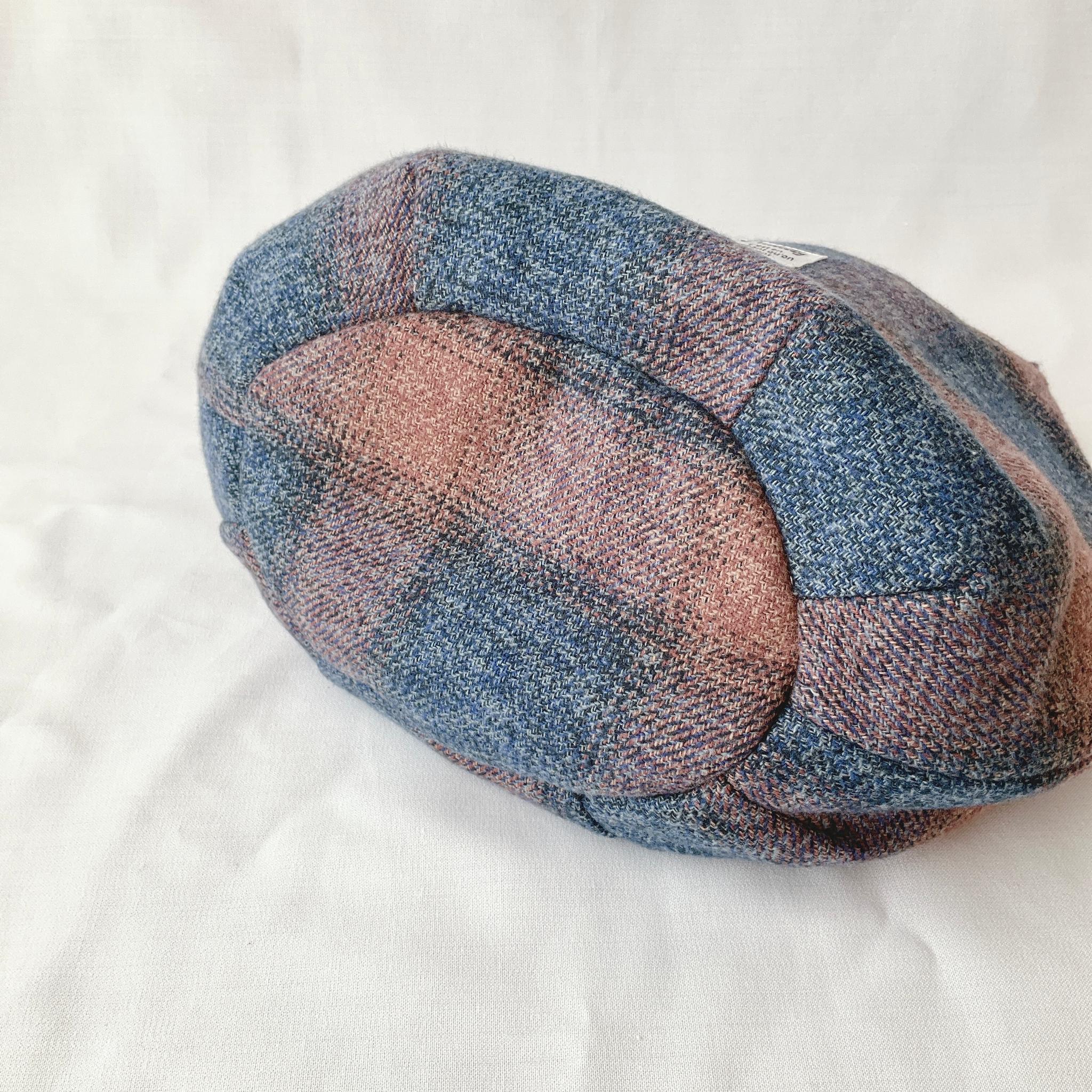 コットンツイードの小さなころりんバッグ　Sサイズ　中身が見えないのが嬉しい　グレー＆オレンジ | 6枚目